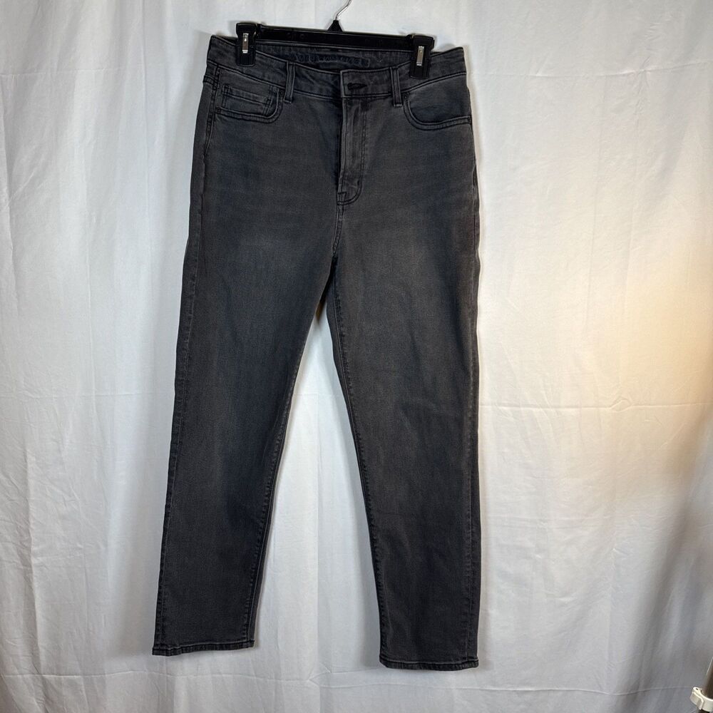 Women’s American Eagle Mom Jean  Black Jeans Straight Leg Size 8 Preowned